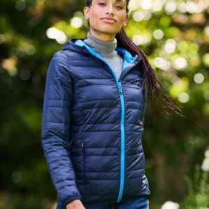 RETRA531 WOMENS HOODED PACKAWAY FIREDOWN JACKET