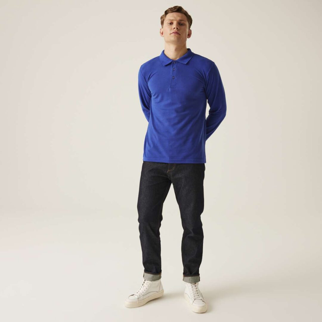 PRO 65/35 LONG SLEEVE POLO SHIRT – Obrázok 3