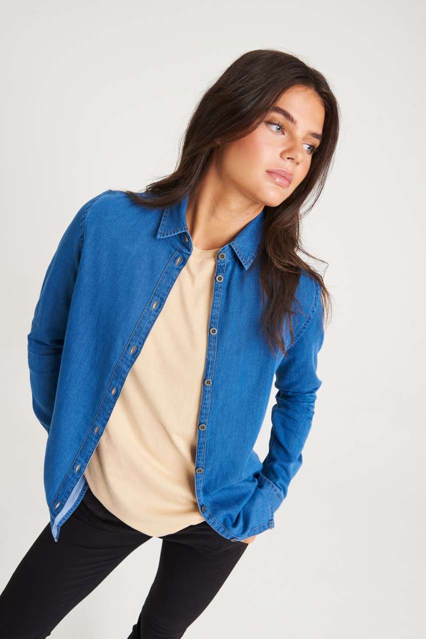 SD045 LUCY DENIM SHIRT – Obrázok 2
