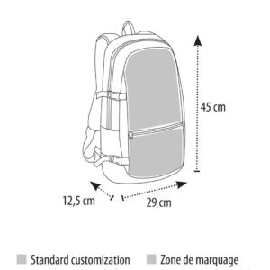 SO01394 SOL'S WALL STREET - 600D POLYESTER BACKPACK