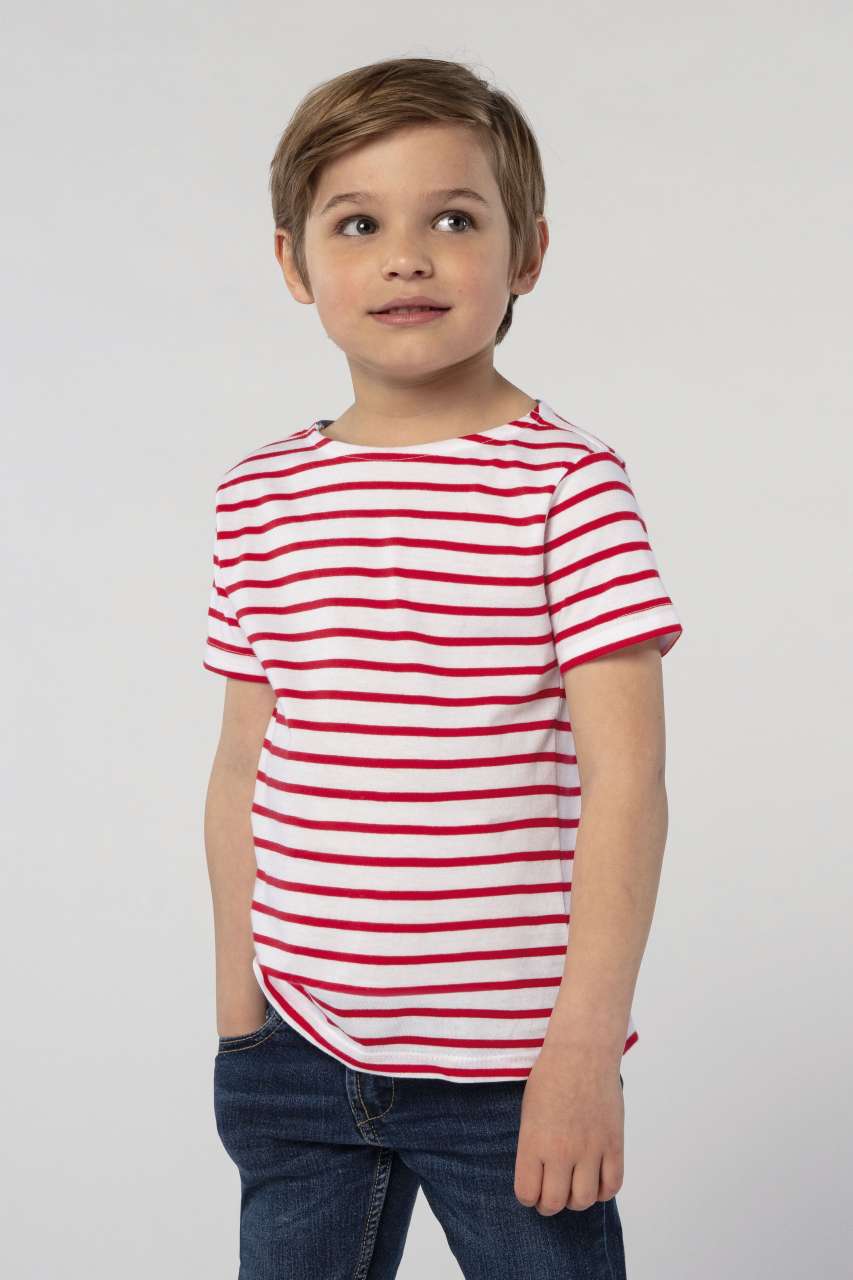 SO01400 SOL'S MILES KIDS - ROUND NECK STRIPED T-SHIRT