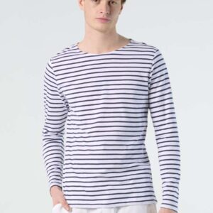 SO01402 SOL'S MARINE MEN - LONG SLEEVE STRIPED T-SHIRT
