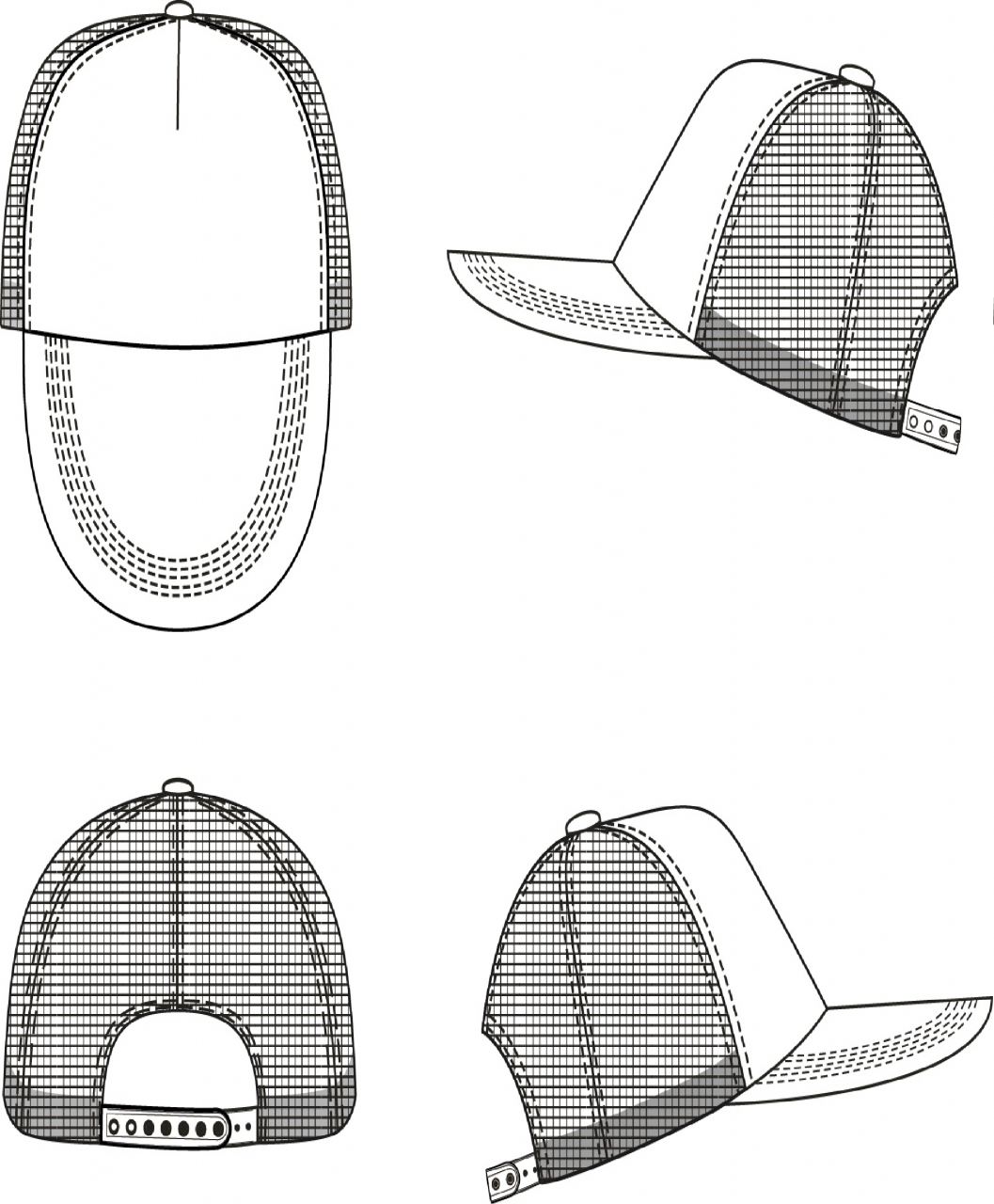SO01668 SOL'S BUBBLE - FIVE PANEL MESH CAP