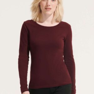 SO11425 SOL'S MAJESTIC - WOMEN'S ROUND COLLAR LONG SLEEVE T-SHIRT