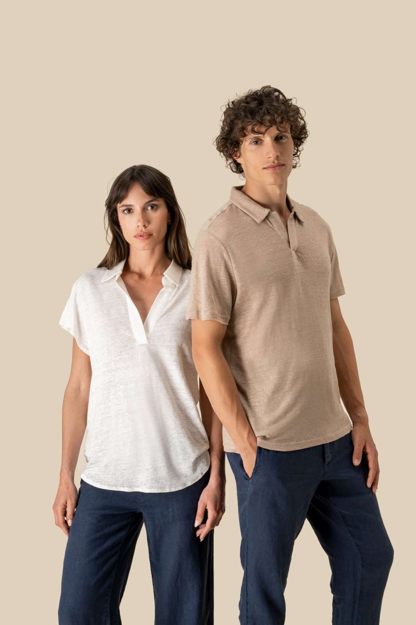 MEN’S LINEN POLO SHIRT – Obrázok 4