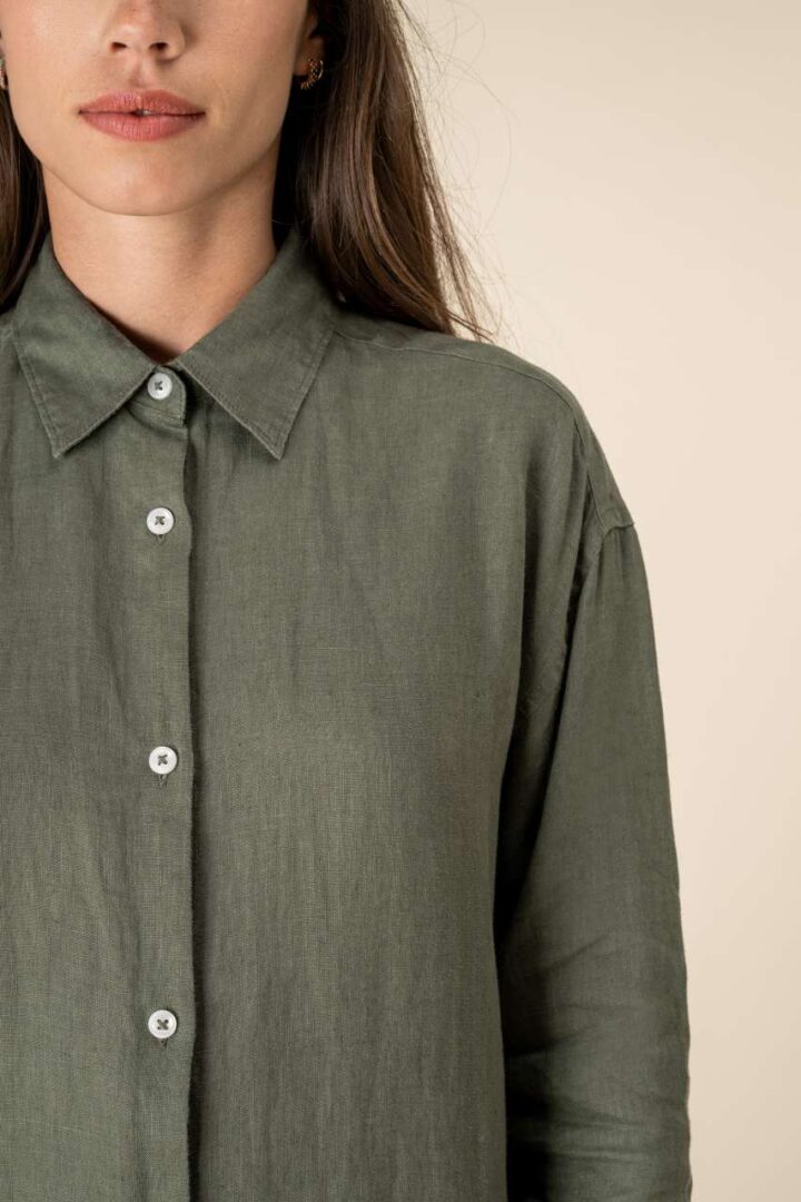 LADIES' LINEN DRESS SHIRT – Obrázok 2