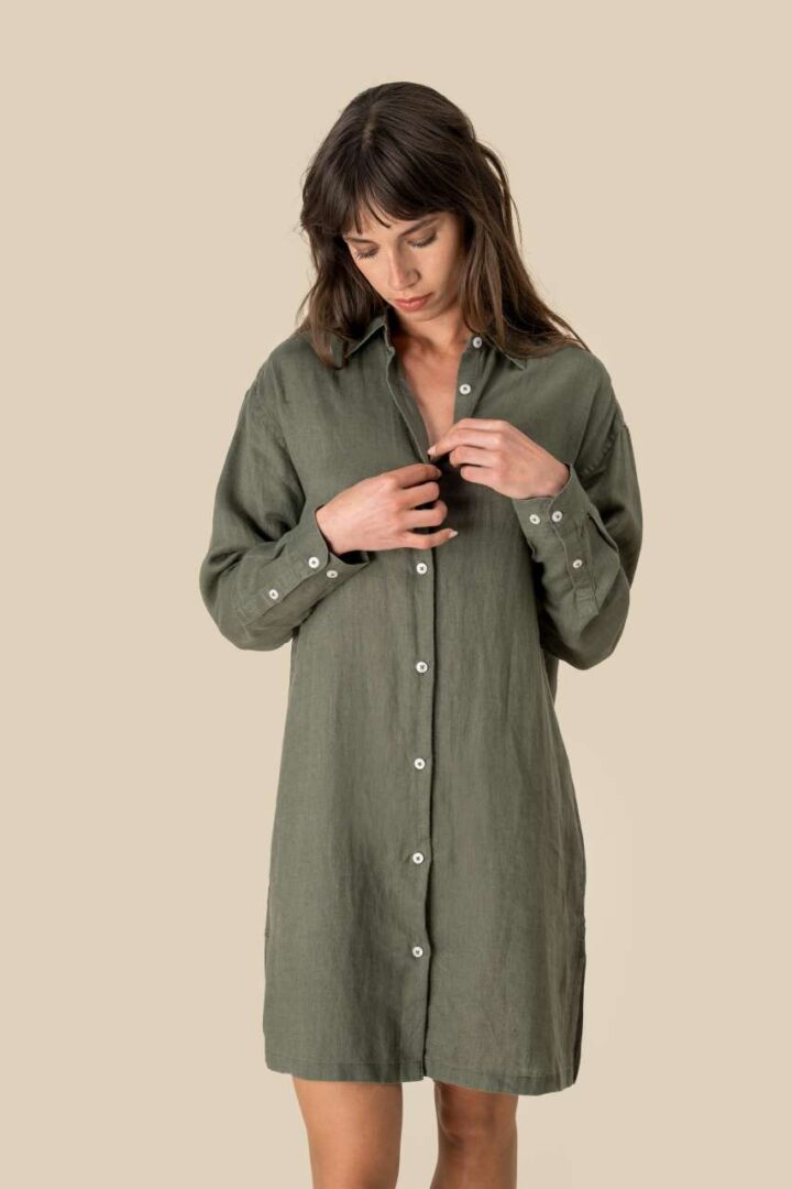 LADIES' LINEN DRESS SHIRT – Obrázok 3