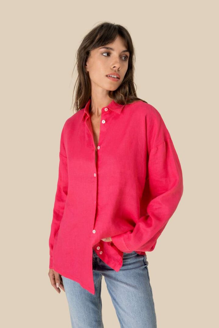 LADIES' OVERSIZE LINEN SHIRT – Obrázok 7