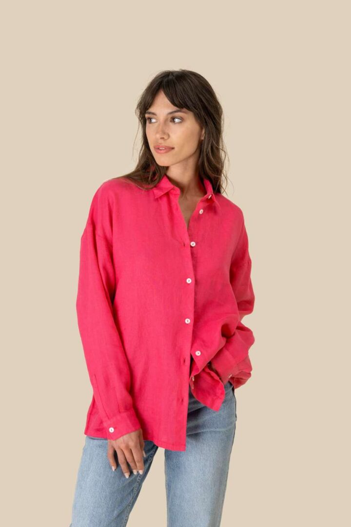 LADIES' OVERSIZE LINEN SHIRT – Obrázok 8