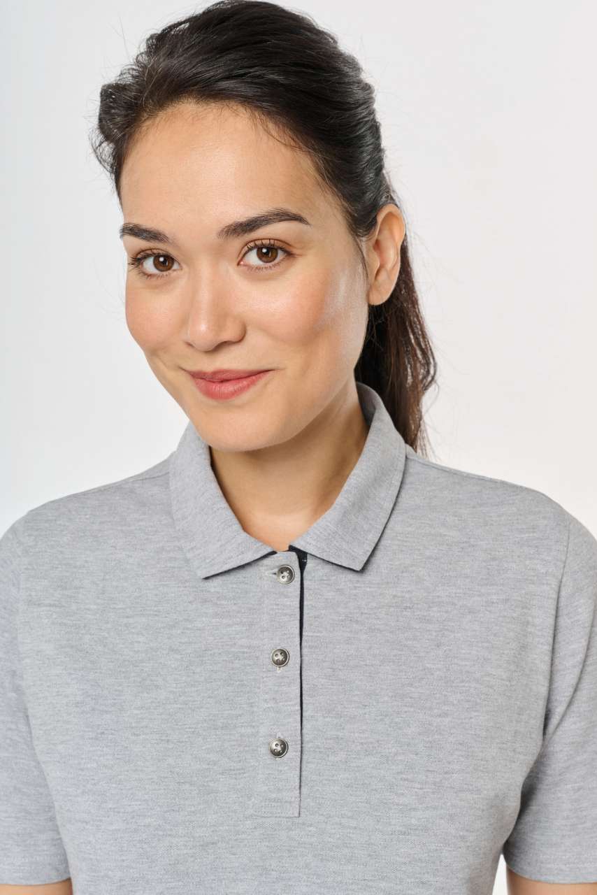 WK209 LADIES’ SHORT-SLEEVED LONGLINE POLO SHIRT – Obrázok 4