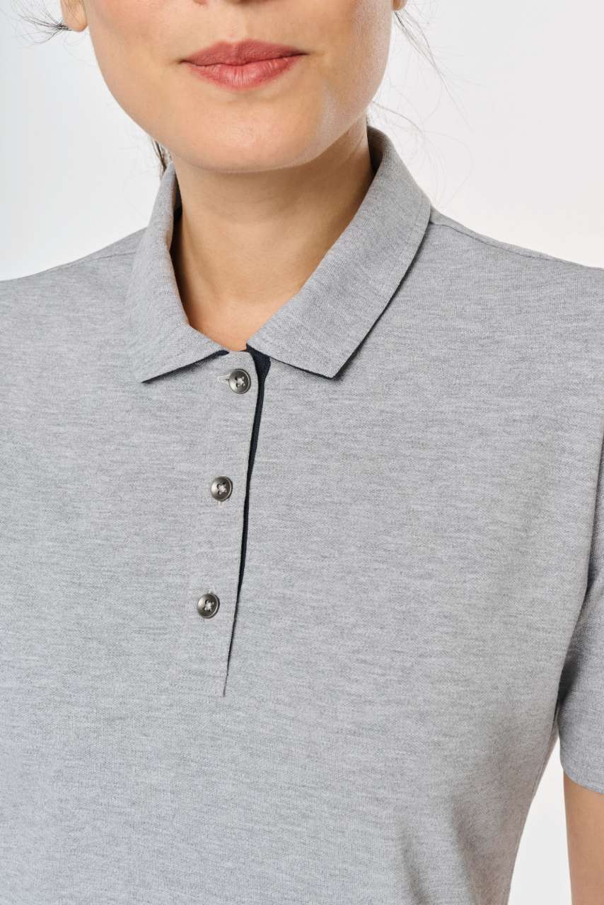 WK209 LADIES’ SHORT-SLEEVED LONGLINE POLO SHIRT – Obrázok 5