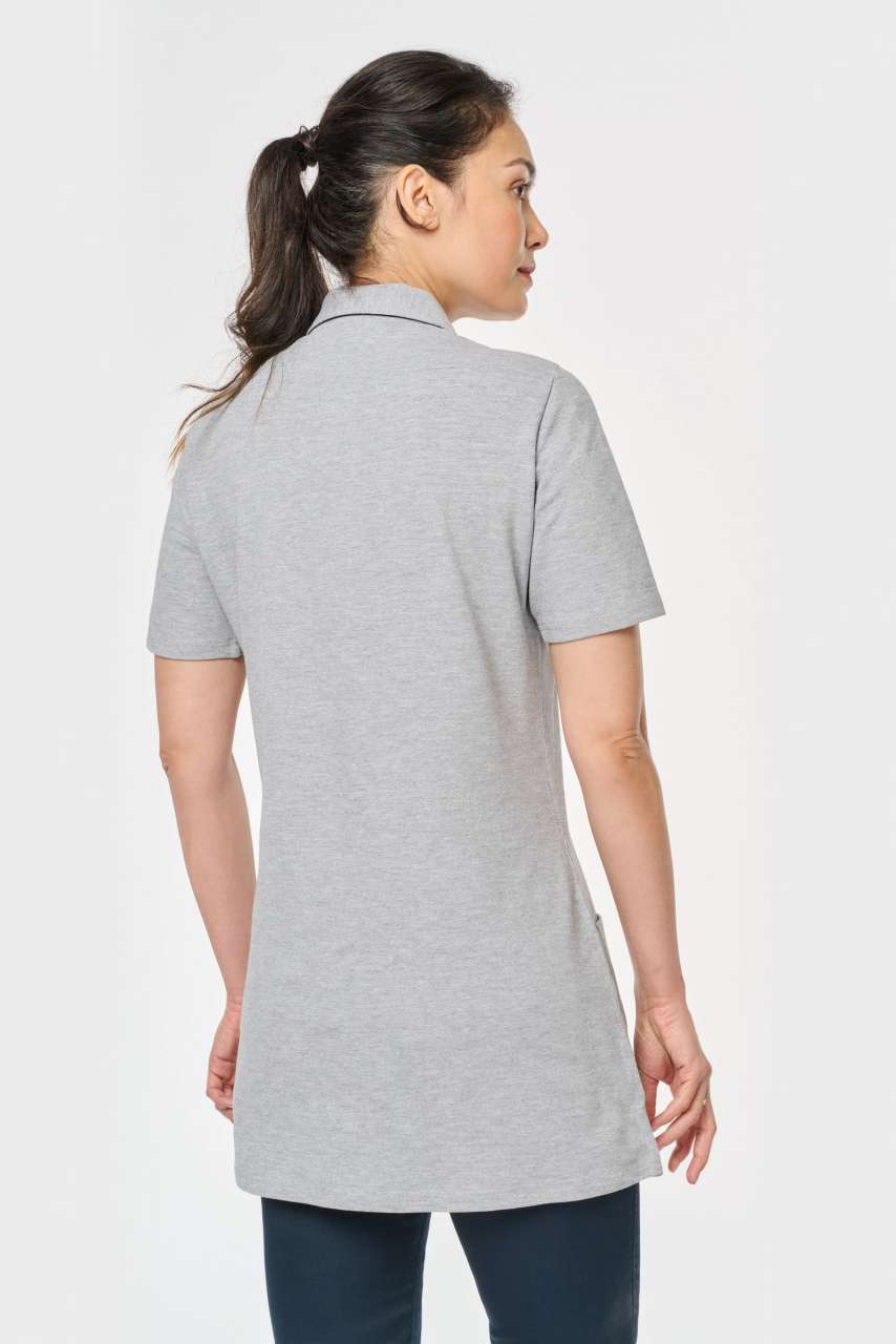 WK209 LADIES’ SHORT-SLEEVED LONGLINE POLO SHIRT – Obrázok 6