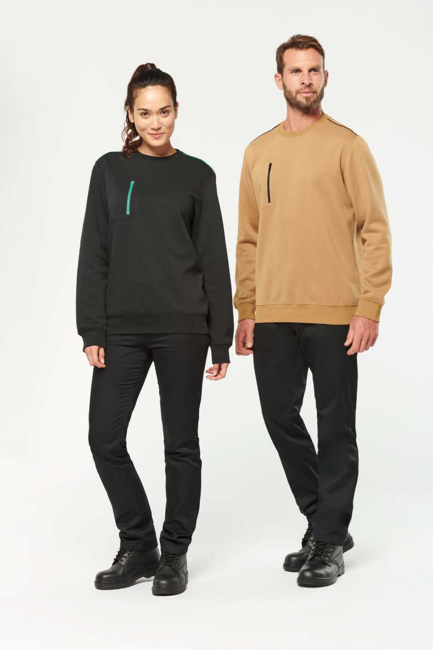 WK403 UNISEX DAYTODAY CONTRASTING POCKET SWEATSHIRT