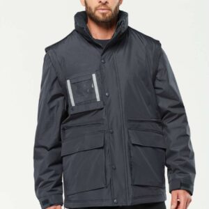WK6106 DETACHABLE-SLEEVED WORKWEAR PARKA