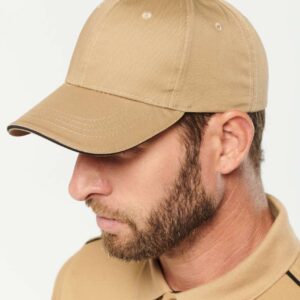 WKP145 OEKOTEX CERTIFIED 6 PANELS CAP WITH SANDWICH PEAK